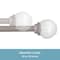 Kenney Mfg Kenney Walden 5/8" Standard Decorative Window Curtain Rod, 90-130", Glass/Pewter KN75302NP - alternate 4